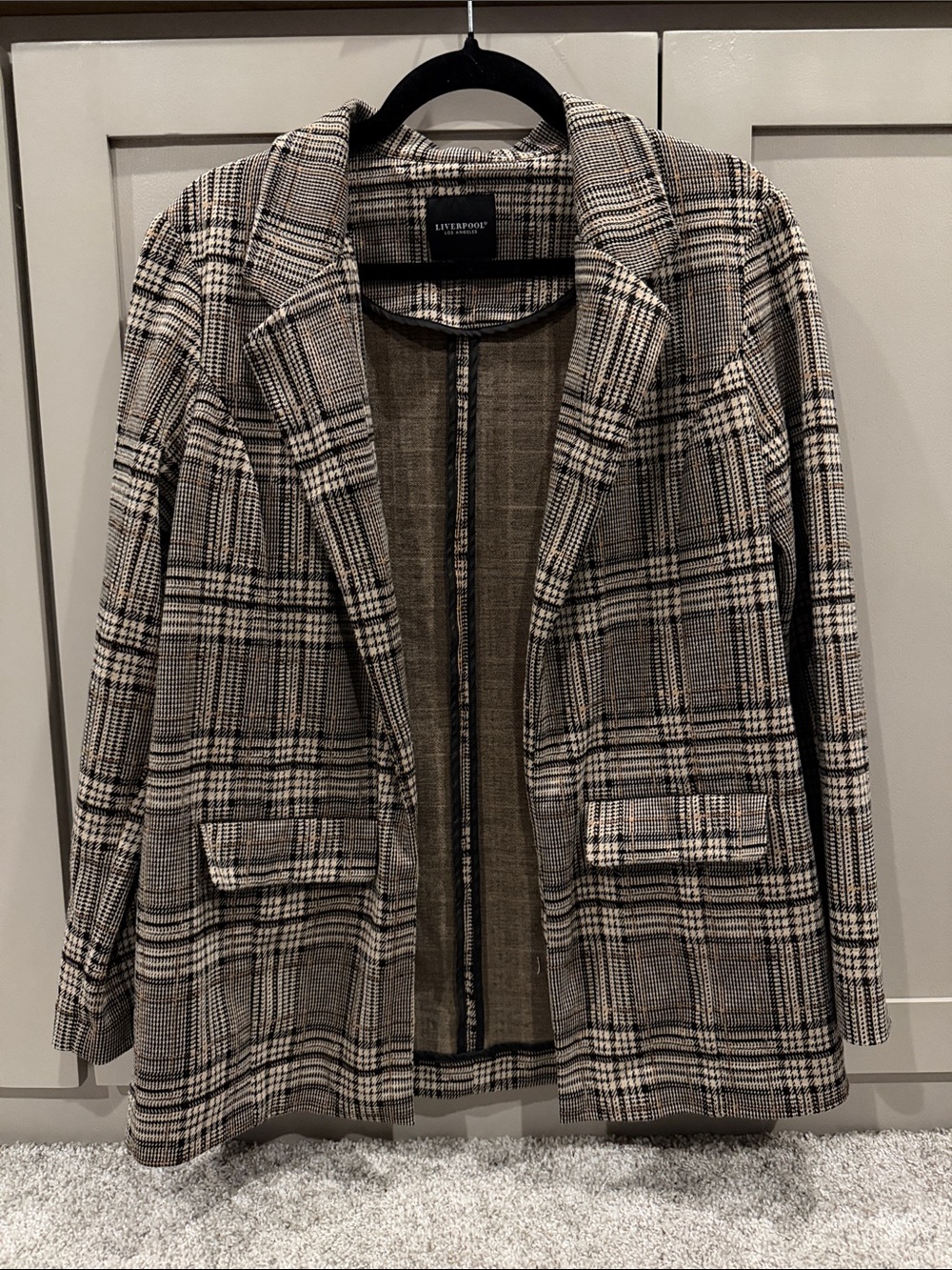 Liverpool Plaid Blazer Cardigan